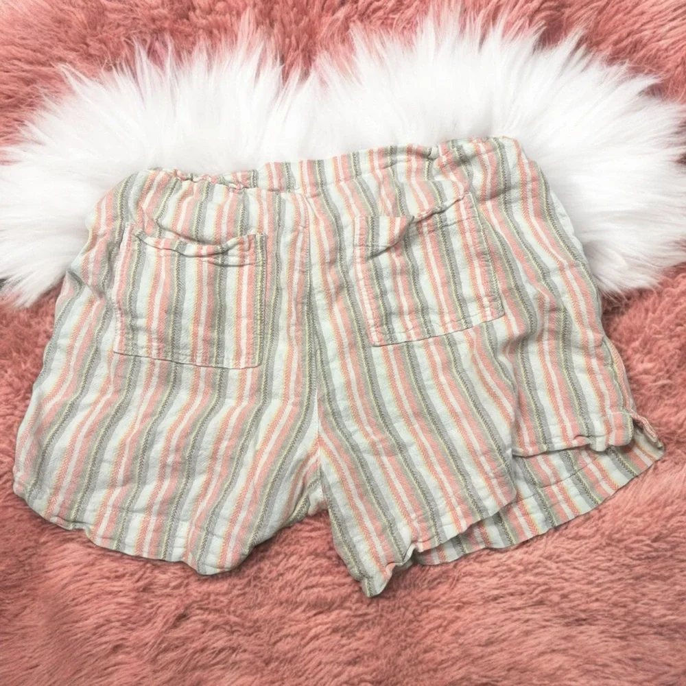 BRIGGS Striped COTTON STRETCHY SHORTS WITH POCKETS - Picture 2 of 3